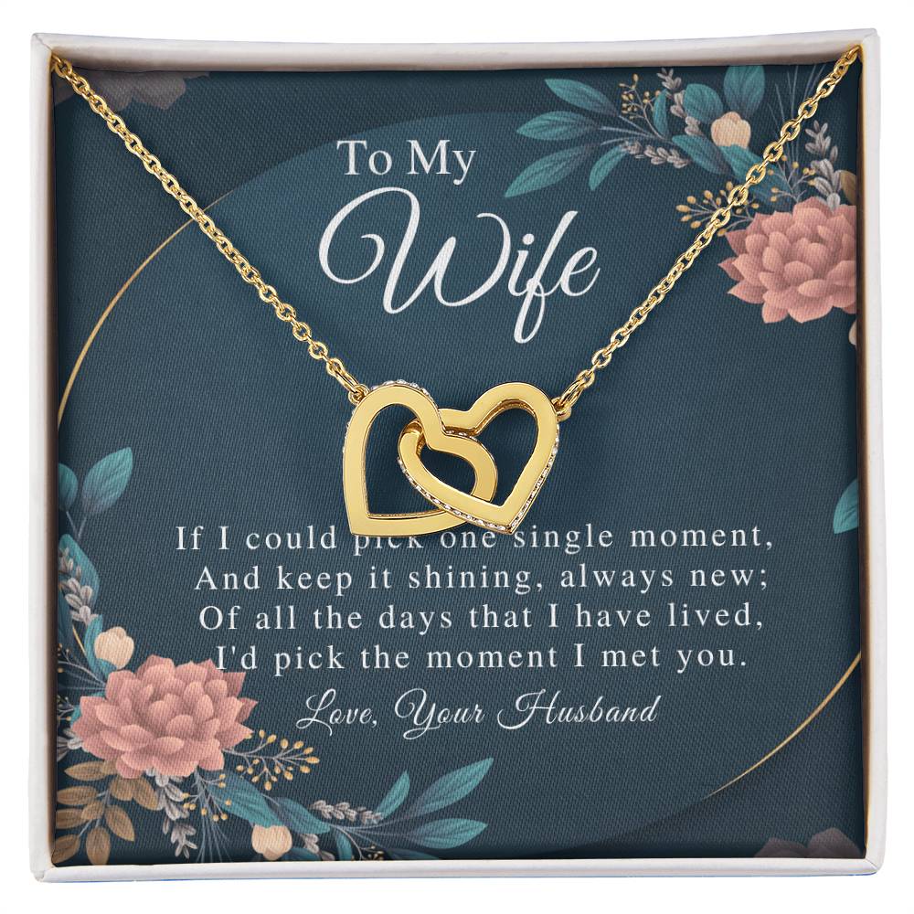 The Moment I Met You - Interlocking Hearts Necklace