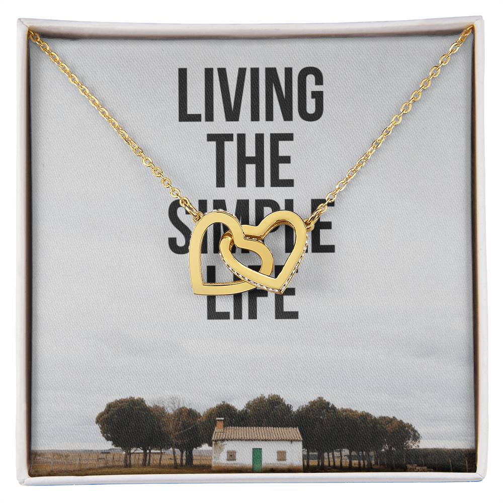 Let'S Live Together Interlocking Hearts Necklace
