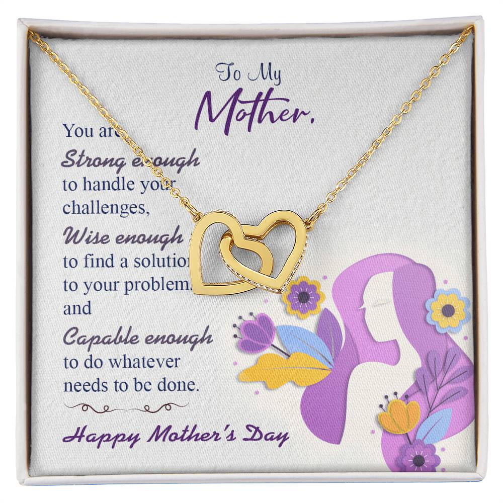 To My Mom Interlocking Hearts Necklace