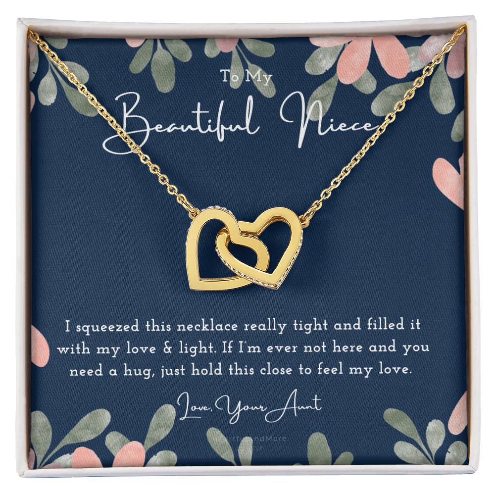 Niece Gift Gift To Niece From Aunt To My Niece Gift For Niece Moving Away Niece Christmas Gift Niece Birthday Gift Interlocking Hearts Necklace