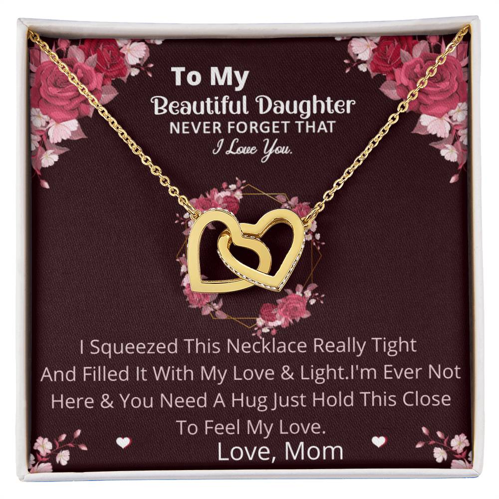Gift For Daughter From Mom Birthday Gift For Daughterinterlocking Hearts Necklace