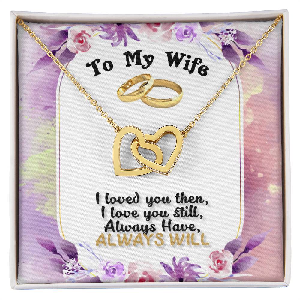I Love You Always Necklace Interlocking Hearts Necklace