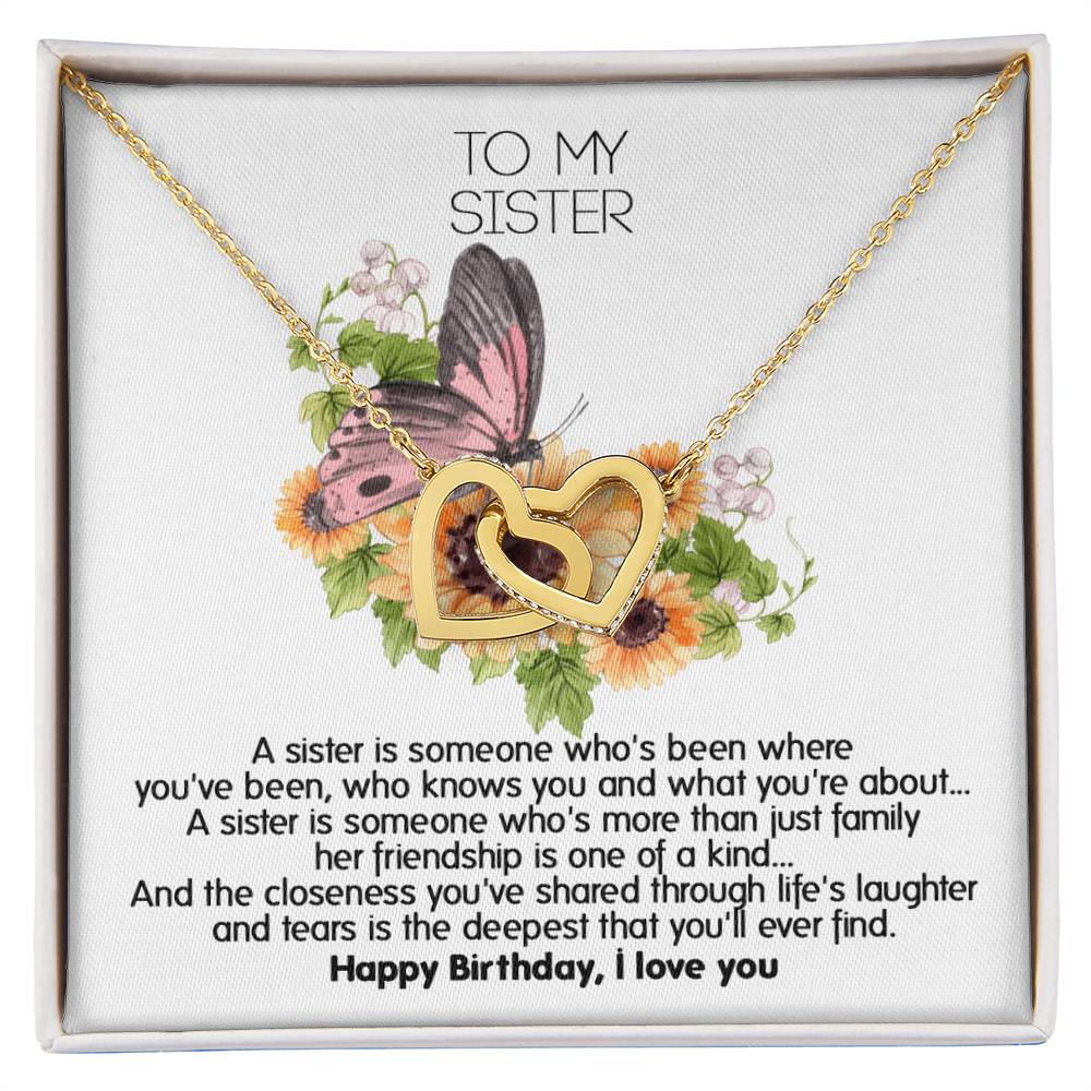 Give This Unique Necklace For Your Sister'S Birthday ! Interlocking Hearts Necklace