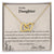 To My Daughter Interlocked Necklace Interlocking Hearts Necklace