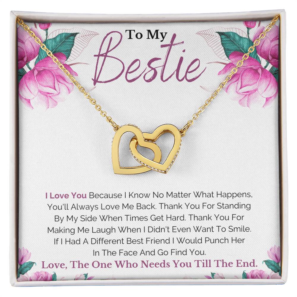 To My Best Friend Necklace Interlocking Hearts Necklace