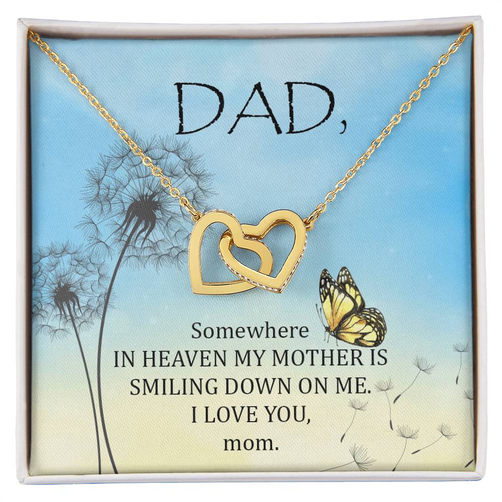 Dad - The Years May Pass But Still You Stay - Necklace Interlocking Hearts Necklace