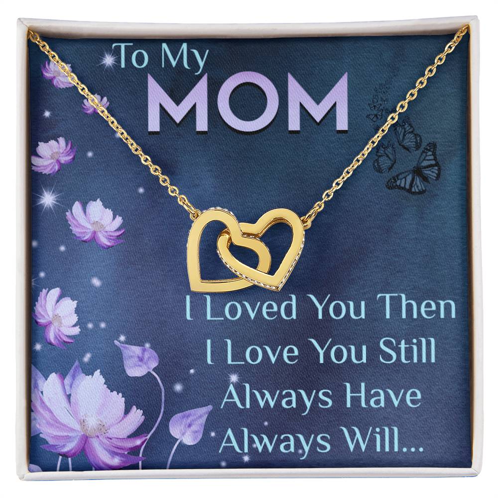 To My Mom - Interlocking Hearts Necklace