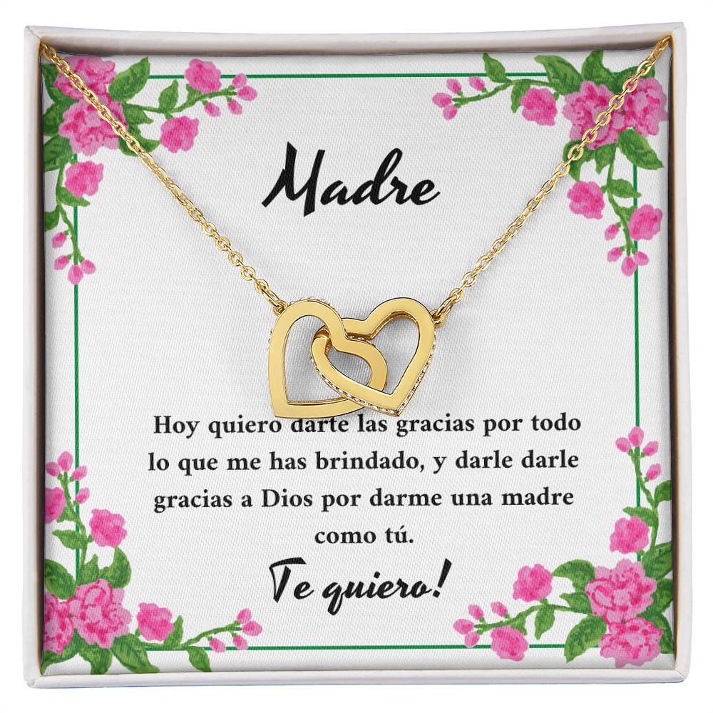 Madre Hoy Quiero Darte Las Gracias Por Todo Lo Que Me Has Brindado Interlocking Hearts Necklace