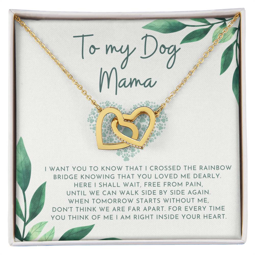 4. Dog Mama Interlocking Hearts Necklace