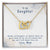 To My Daughter Interlocking Hearts Necklace Message Card