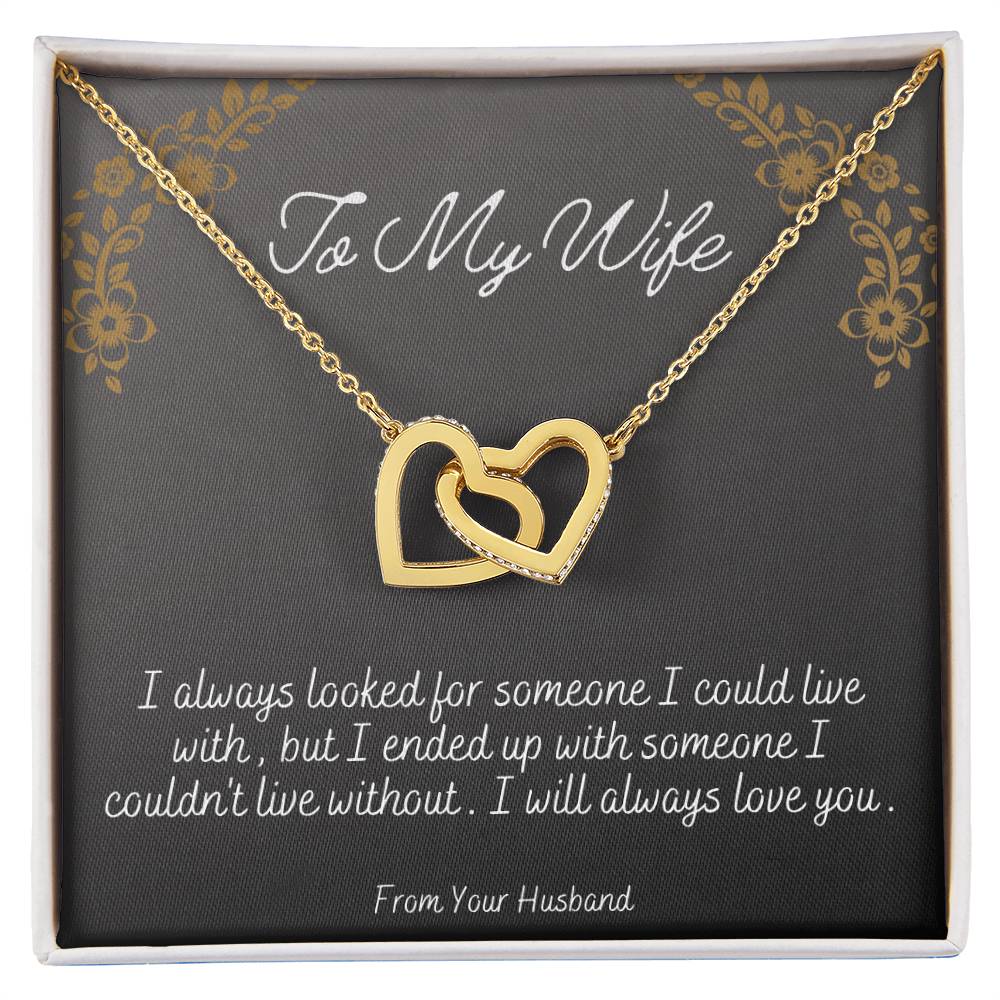 Can'T Live Without You Interlocking Hearts Necklace