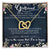 To My Girlfriend Interlocking Hearts Necklace Message Card