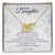 To My Daughter - You Will Always Be My Baby Girl Interlocking Hearts Necklace