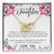 To My Daughter Interlocking Hearts Necklace