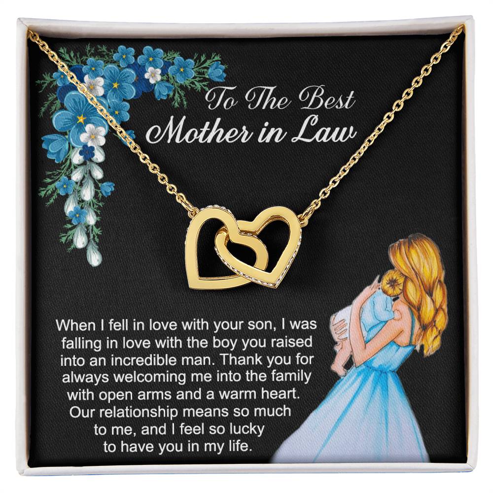 To My Future Mother In Law Gifts Mother In Law Necklace Interlocking Hearts Necklace