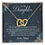 To My Daughter - I Promise To Love You For The Rest Of My Life Interlocking Hearts Necklace