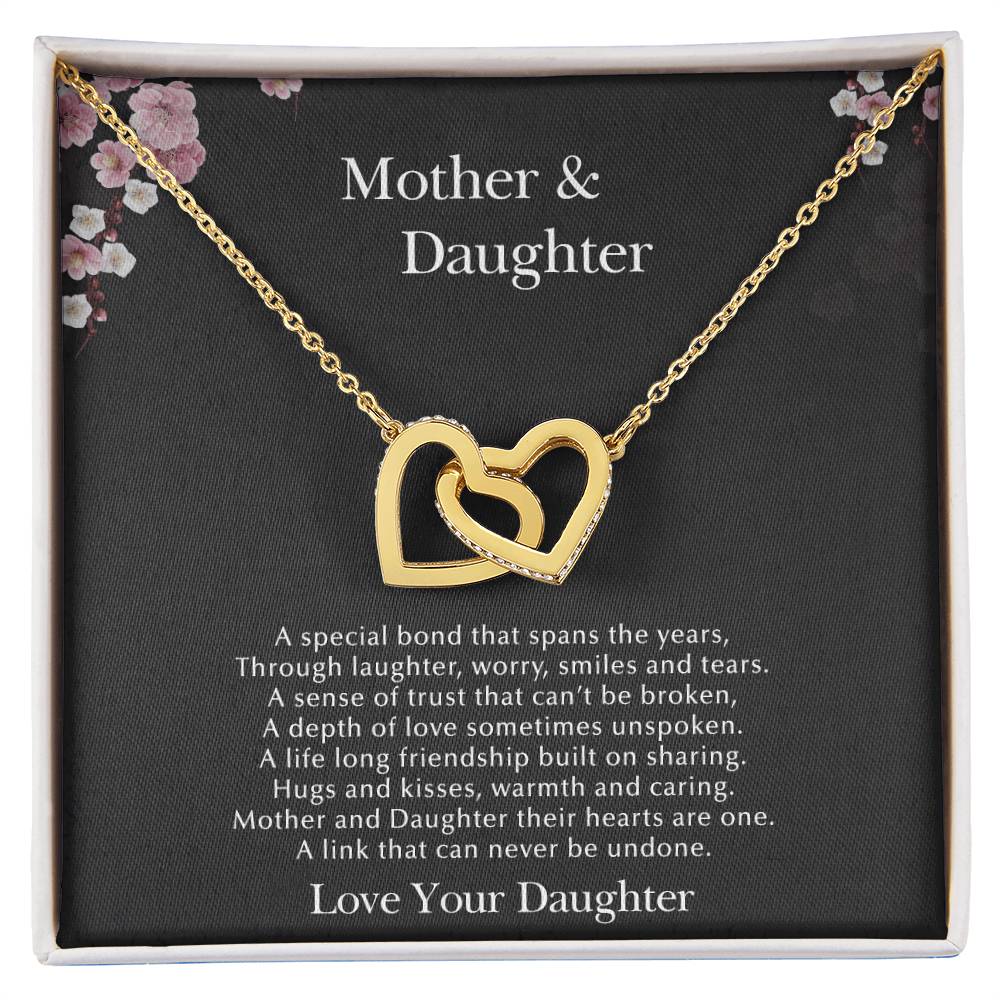 Our Hearts Are One Interlocking Hearts Necklace