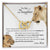 To My Daughter - I Believe In You - Necklace. Embellished With Cubic Zirconia Stones. Interlocking Hearts Necklace
