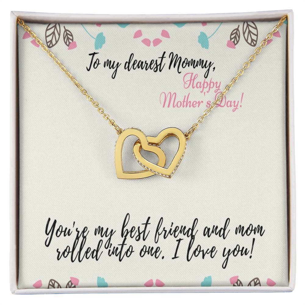 Mother'S Day Gift For Mom - Love You Mom For Forever Love Interlocking Hearts Necklace
