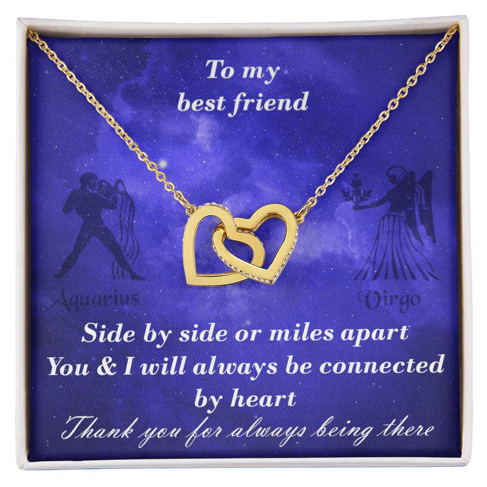 Aquarius To Virgo Best Friend Interlocked Hearts Necklace Interlocking Hearts Necklace