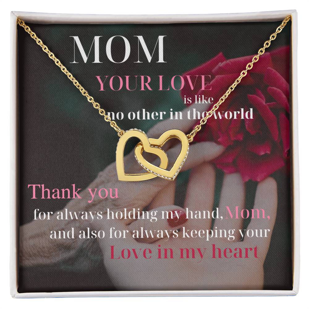 Mom Your Love Is Like No Other In The World Interlocking Hearts Necklace
