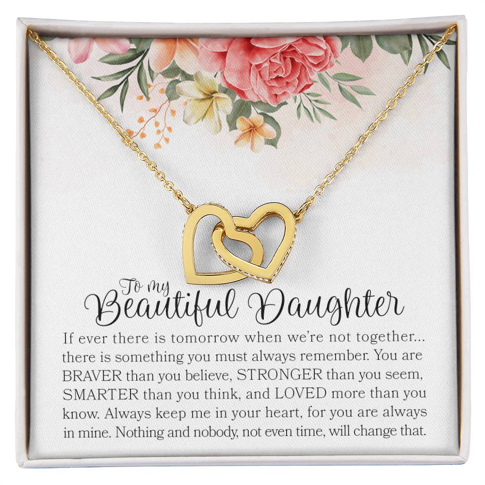 Interlocking Hearts - To Daughter Interlocking Hearts Necklace