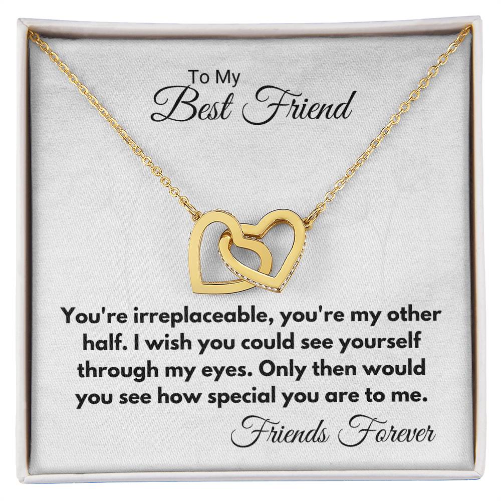 You'Re Irreplaceable My Other Half Necklace Interlocking Hearts Necklace