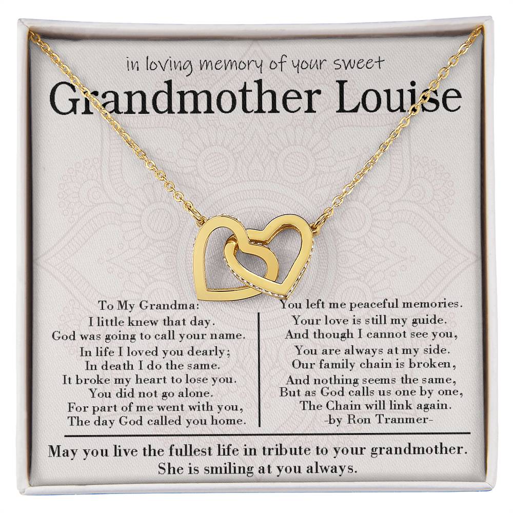 Loss Of Grandmother Luise Interlocking Hearts Necklace