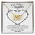 To My Daughter - I Promise To Love You For The Rest Of My Life Interlocking Hearts Necklace