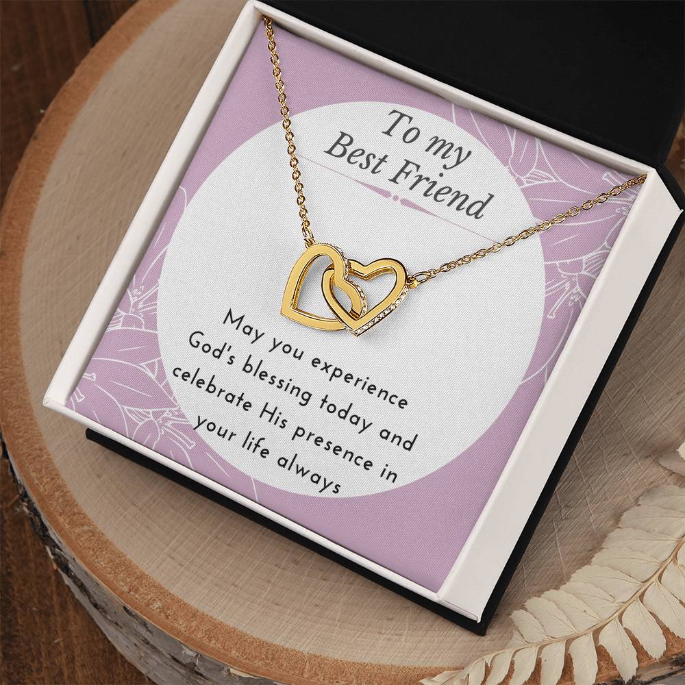 Gift For Best Friend Interlocking Hearts Necklace