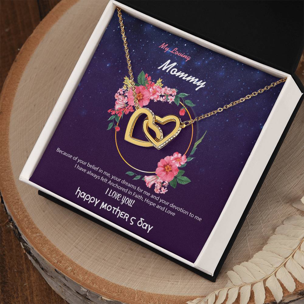 To My Mom Interlocking Hearts Necklace