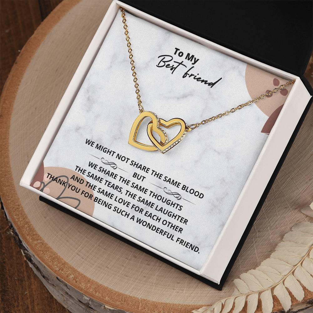 Wonderful Friend Necklace Interlocking Hearts Necklace