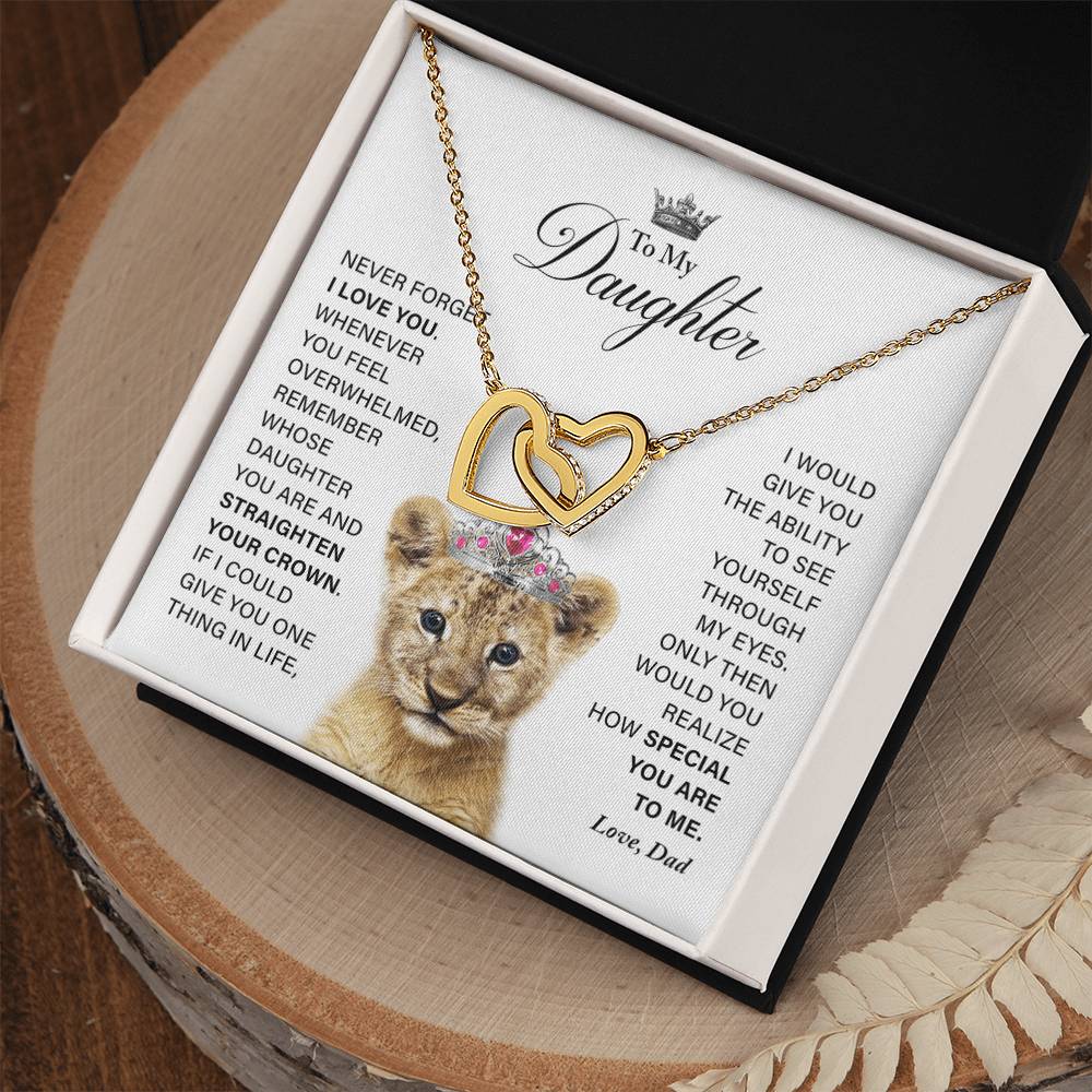 Daughter - How Special You Are To Me- Necklace Interlocking Hearts Necklace