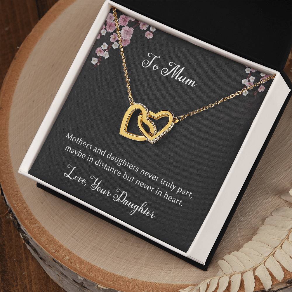 Mum & Daughter Interlocking Hearts Necklace