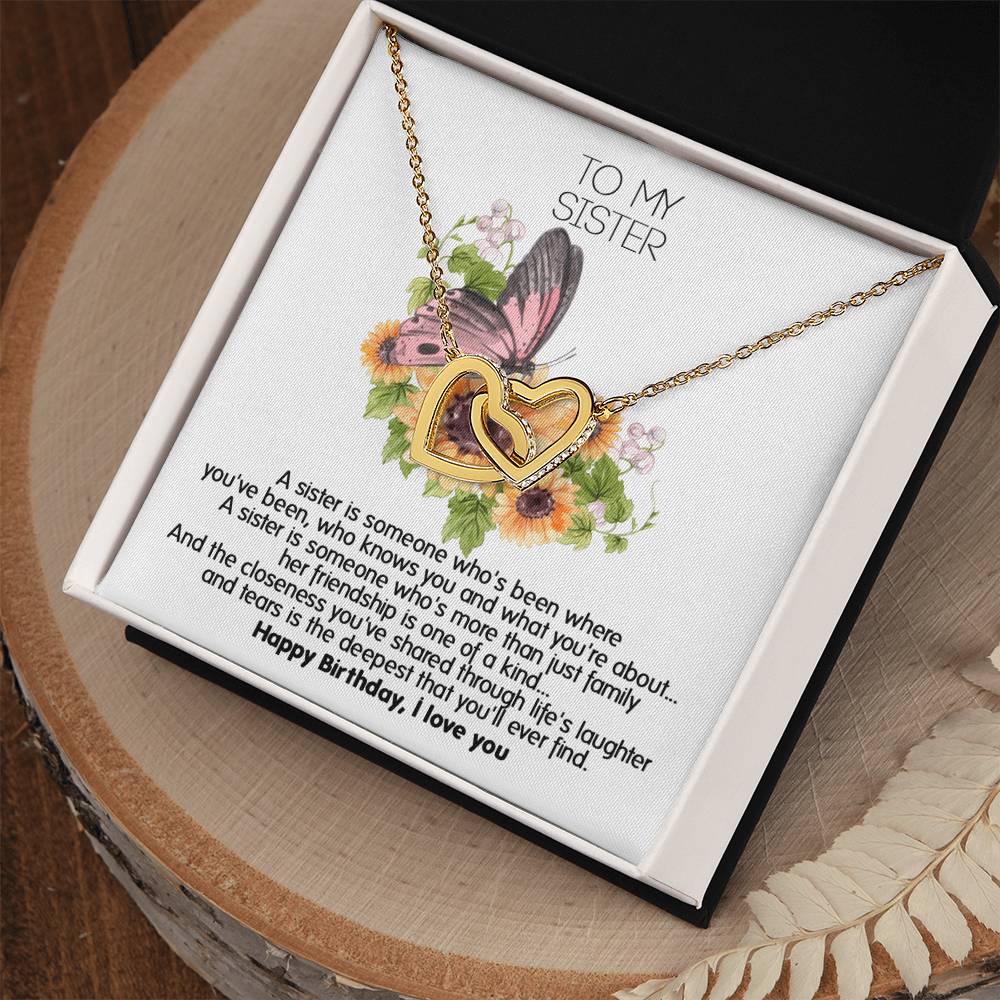 Give This Unique Necklace For Your Sister'S Birthday ! Interlocking Hearts Necklace