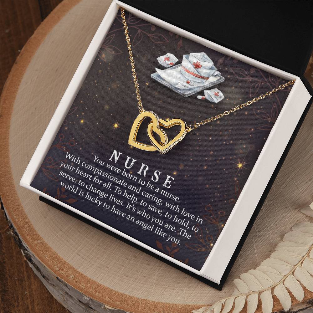 Interlocking Hearts Necklace Nurse Graduation Gift Nurse Gift Nurse Necklace Future Nurse Gift Gift For Nurse