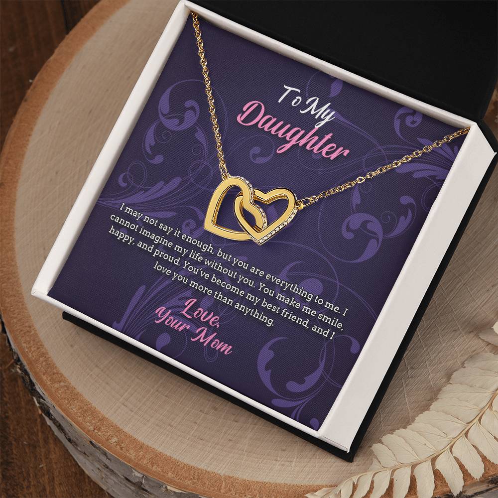 Interlocked Hearts Necklace - Best Friend Interlocking Hearts Necklace