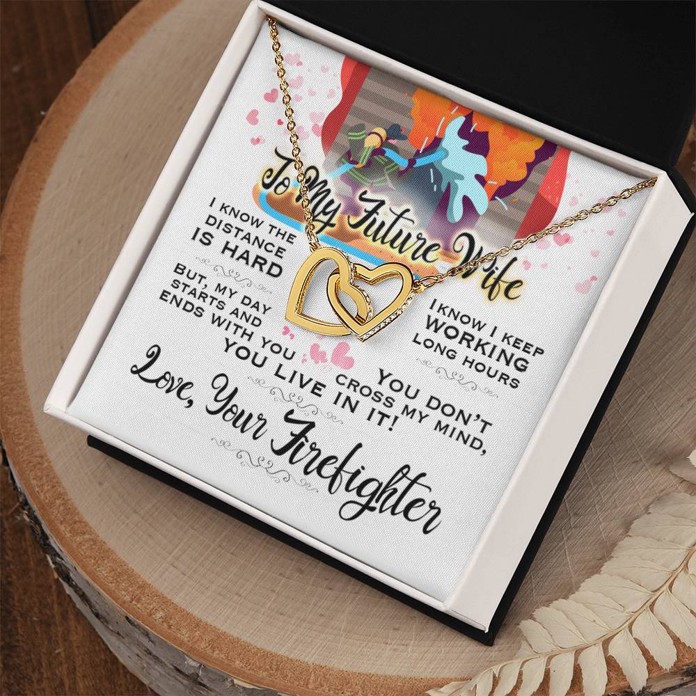 Firefighter'S Future Wife - Interlocking Heart Necklace Interlocking Hearts Necklace