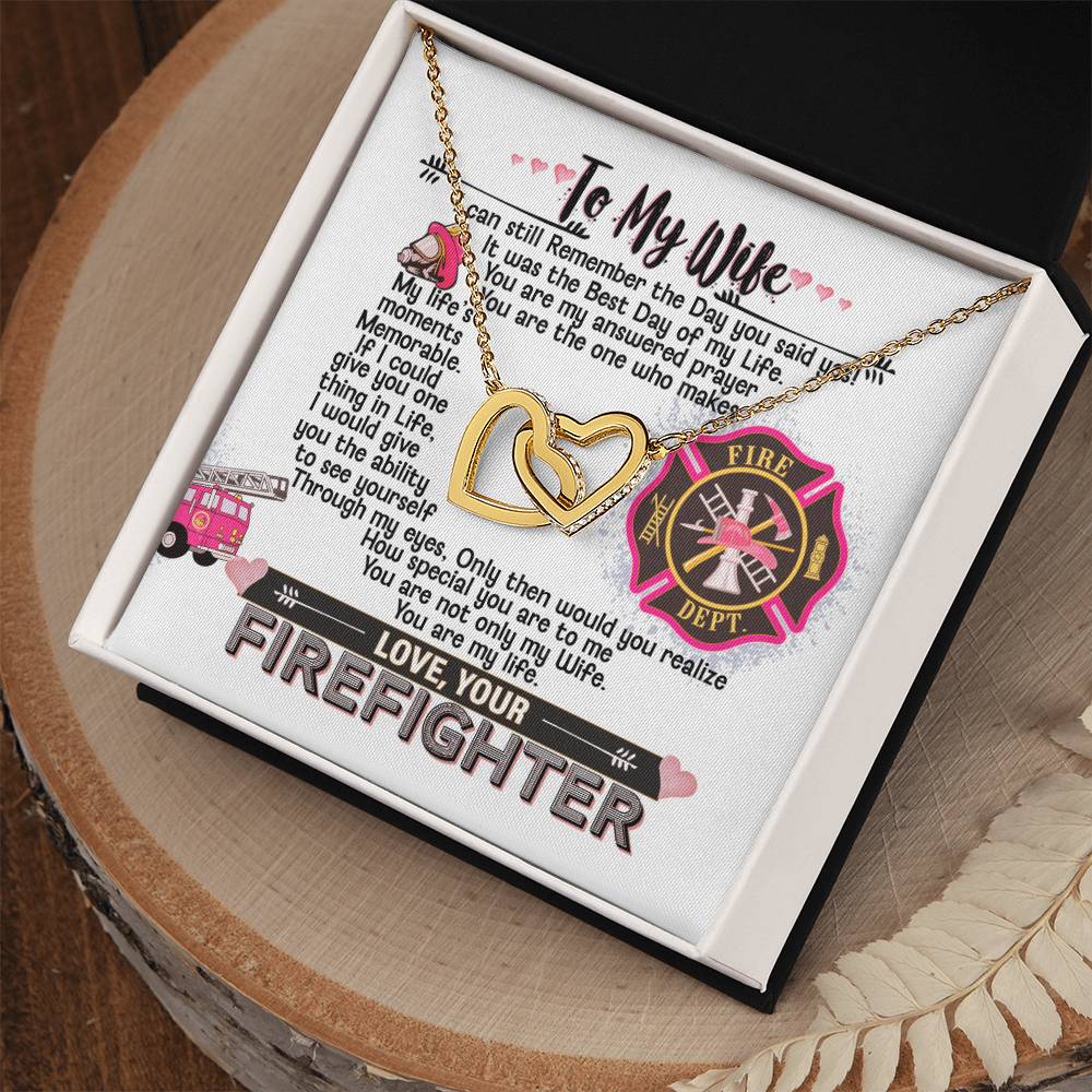 Firefighter'S Wife - Interlocking Heart Necklace Interlocking Hearts Necklace