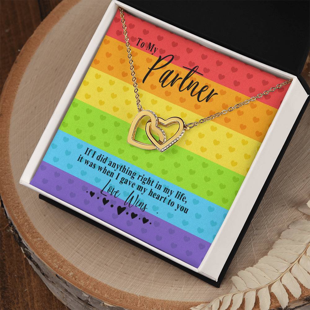 03 Love Wins Necklace Interlocking Hearts Necklace