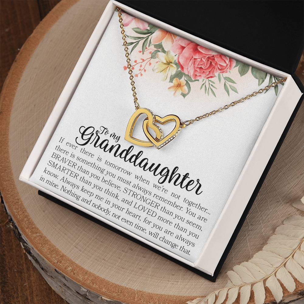 Infinity Love - To Granddaughter Interlocking Hearts Necklace