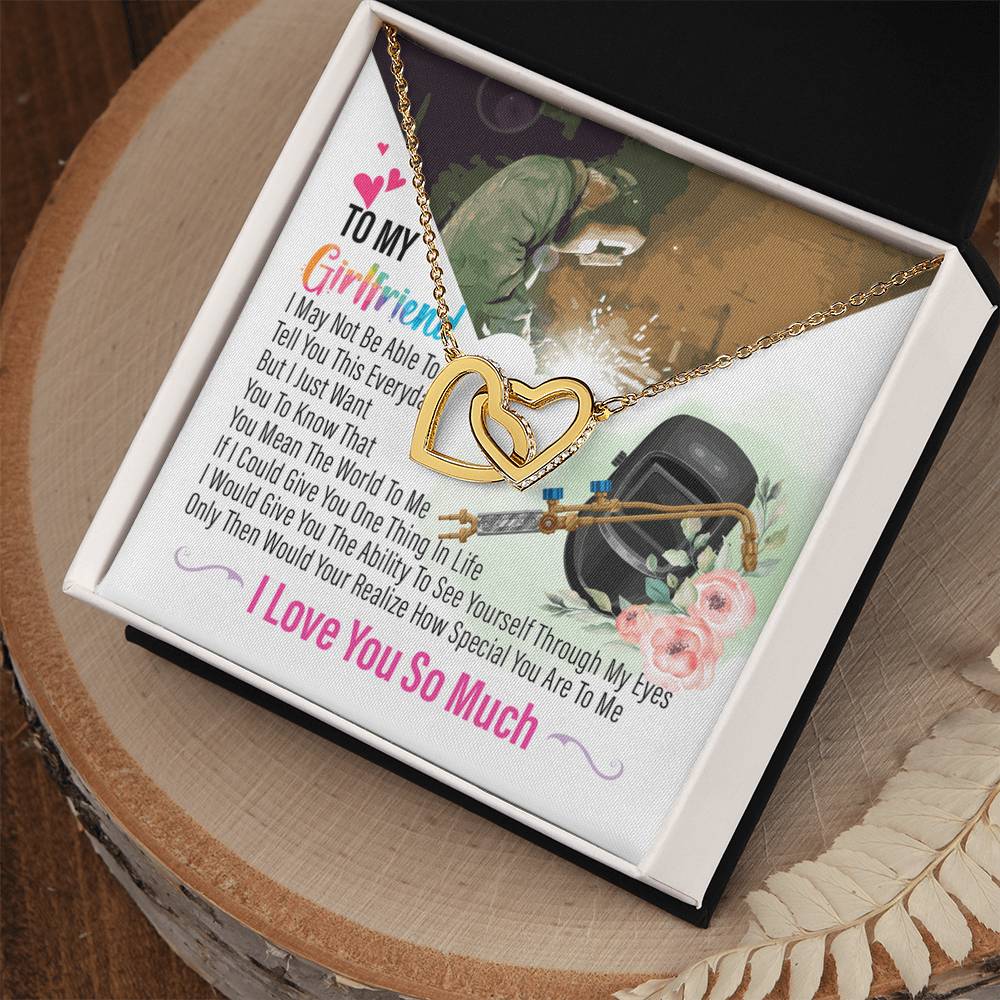 Welder'S Girlfriend- Interlocking Heart Necklace Interlocking Hearts Necklace