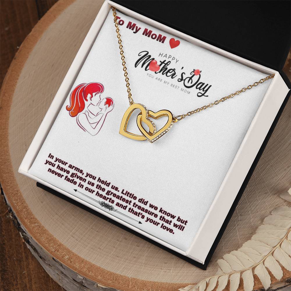 To My Mom Interlocking Hearts Necklace
