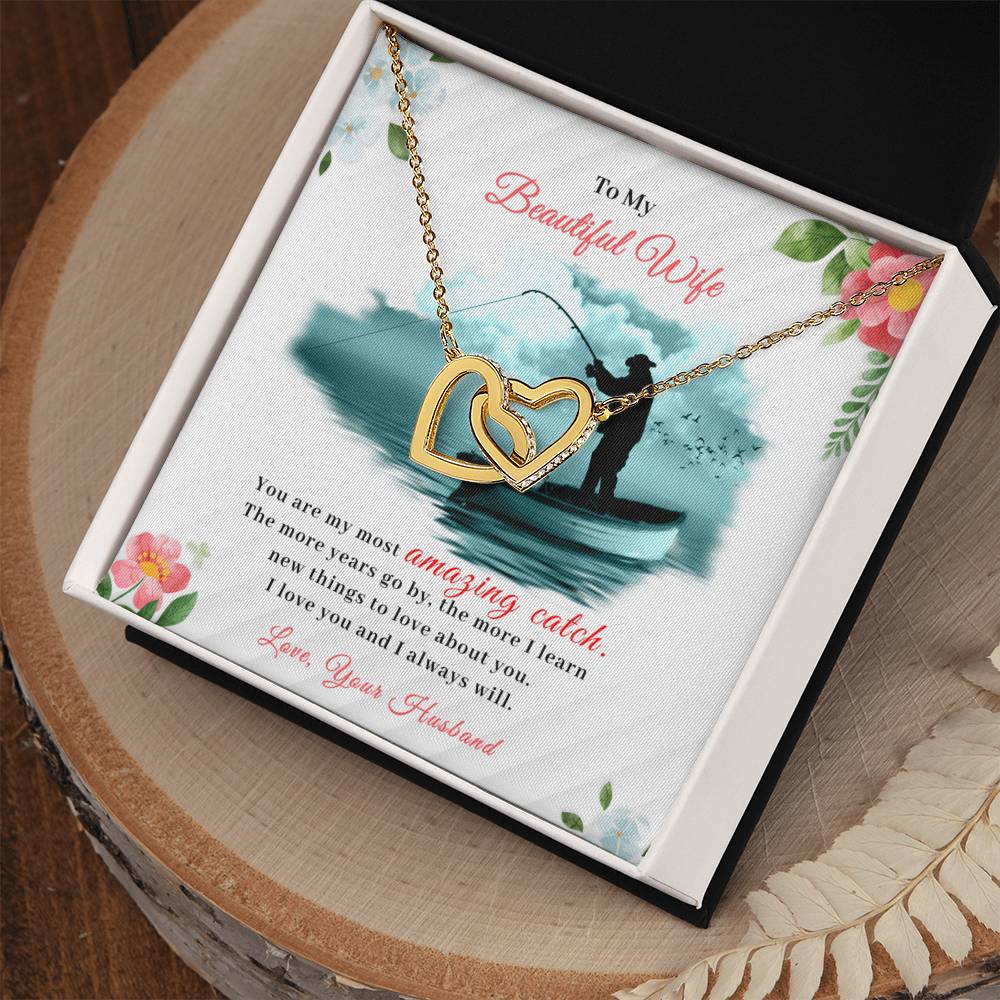 Gift For Fisherman'S Wife Interlocking Hearts Necklace