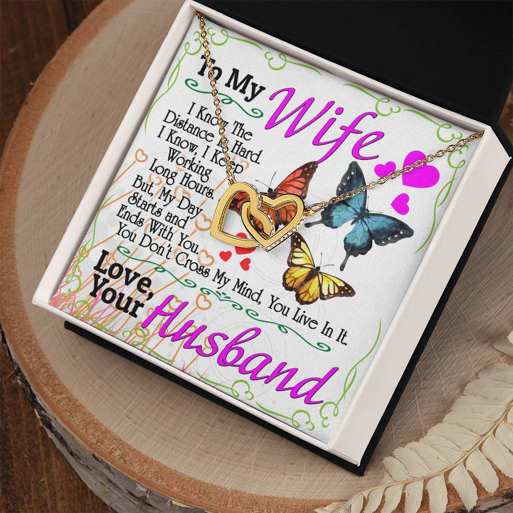 Gift For Wife - Interlocking Heart Necklace Interlocking Hearts Necklace