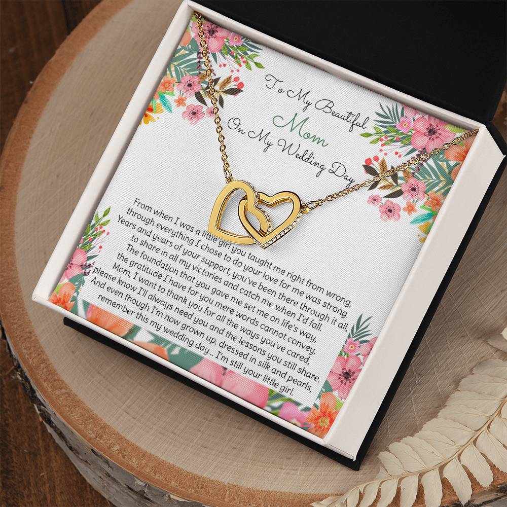 Mother Of The Bride Gift From Daughter Interlocking Hearts Necklace