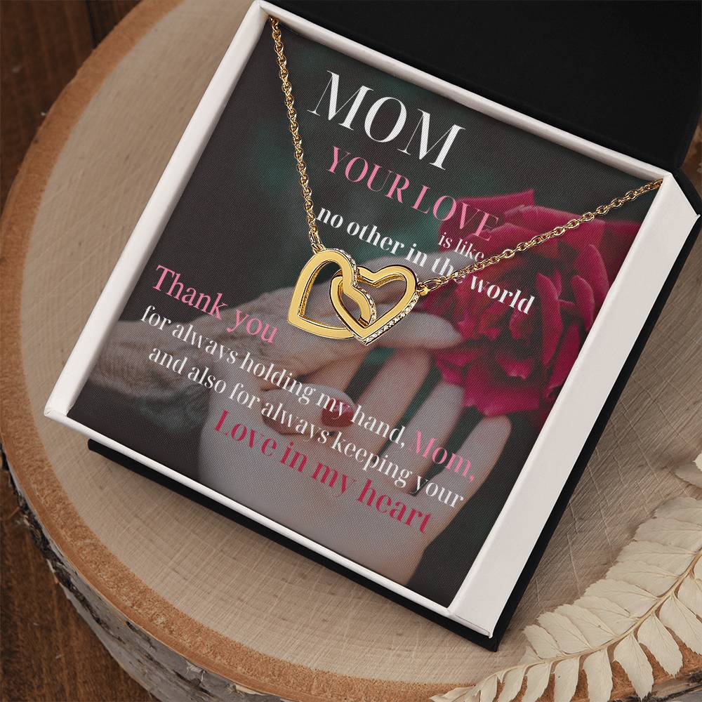 Mom Your Love Is Like No Other In The World Interlocking Hearts Necklace
