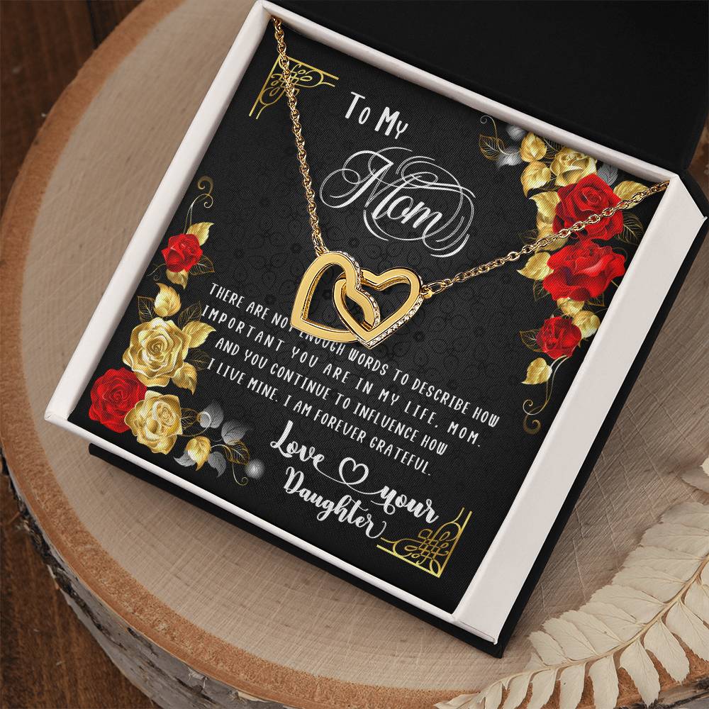 To My Mom - Interlocked Hearts Necklace Set Interlocking Hearts Necklace