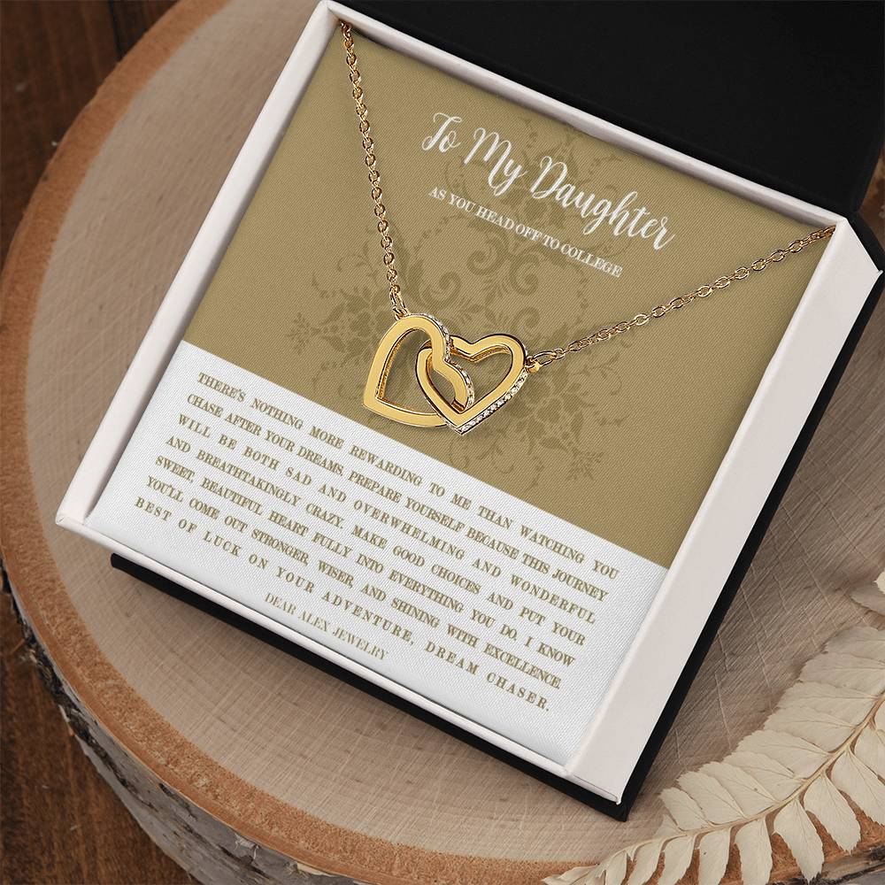Heading To College Necklace Interlocking Hearts Necklace
