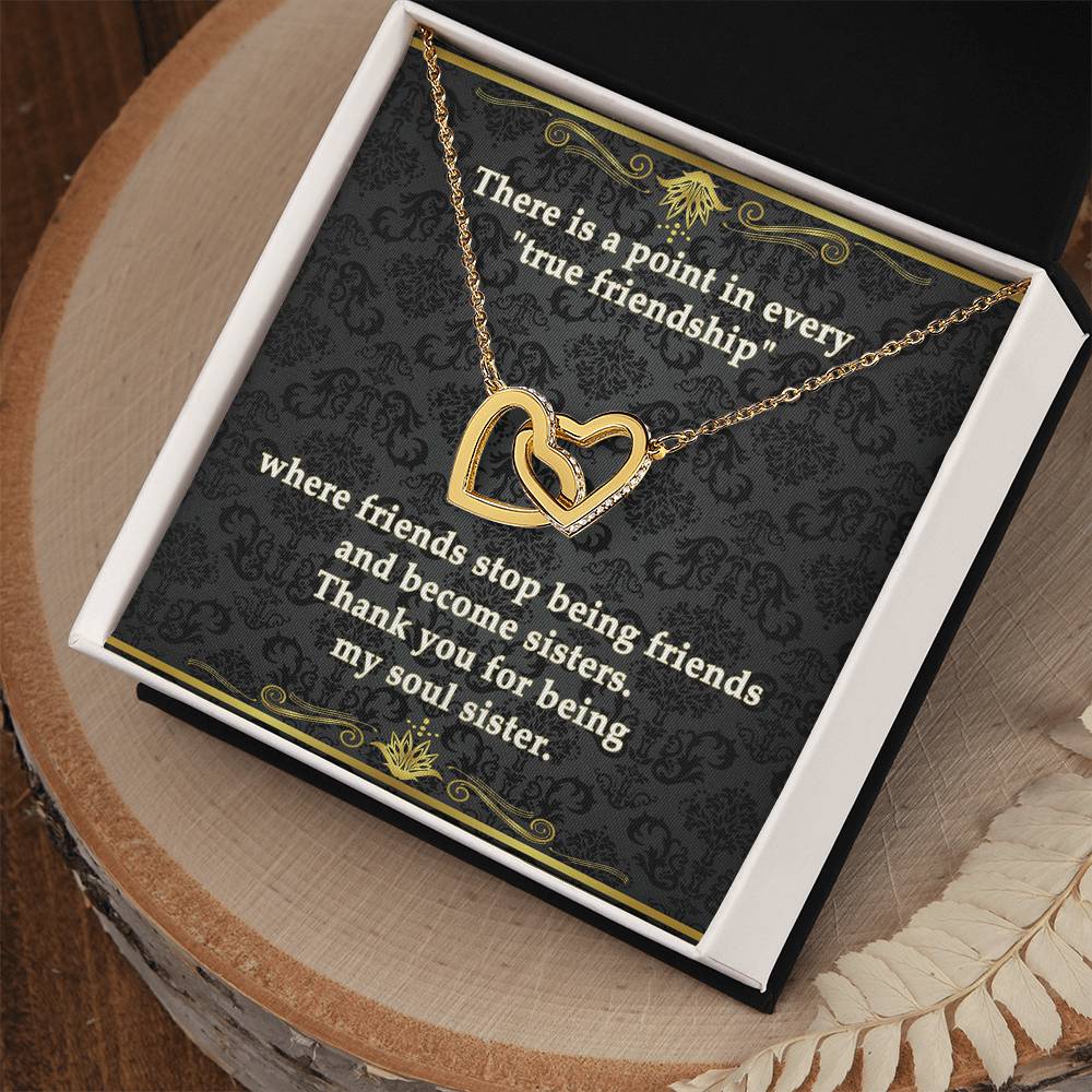 Interlocking Hearts Necklace - Eudora Collection - Soul Sisters Bond Necklace
